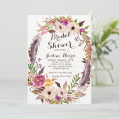 Bohoのブライダルシャワーの招待状 招待状 (スタンド正面)