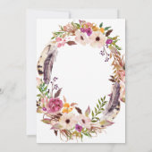 Bohoのブライダルシャワーの招待状 招待状 (裏面)