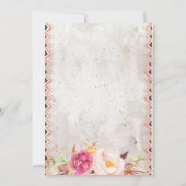 Bohoのブライダルシャワーの招待状 招待状 (裏面)