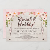 Bohoのブランチの快活なブライダルシャワーの招待状 招待状 (正面/裏面)
