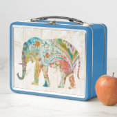 Bohoのペイズリー象II メタルランチボックス (インサイチュ)