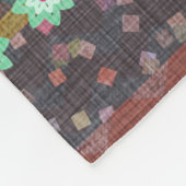 Bohoのボヘミアのレトロのカラフルなパターン フリースブランケット (角)