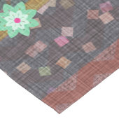 Bohoのボヘミアのレトロのカラフルなパターン ミディアムテーブルランナー (コーナー)