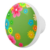 Bohoのボヘミアのレトロのカラフルな花の花 セラミックノブ (右)