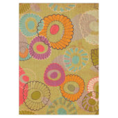 Bohoのボヘミアのレトロのカラフルな花の花 テーブルクロス (正面)