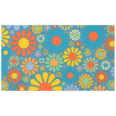 Bohoのボヘミアのレトロのカラフルな花の花 テーブルクロス (正面(横))