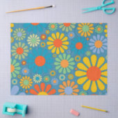 Bohoのボヘミアのレトロのカラフルな花の花 薄葉紙 (クラフト)