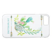 BOHOのボヘミアの種族の矢の水彩画のサボテンの芸術 Case-Mate iPhoneケース (裏面(横))