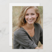 Bohoのモダンな卒業の写真の保存日付 セーブザデート (正面/裏面)