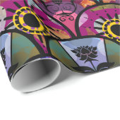 Bohoのレトロのカラフルで美しいボヘミア人 ラッピングペーパー (ロールコーナー)