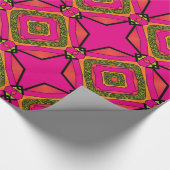 Bohoのレトロのカラフルで美しいボヘミア人 ラッピングペーパー (角)