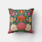 Bohoのヴィンテージの花柄の枕 クッション (裏面)