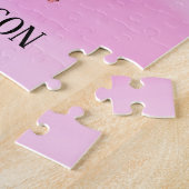 Bohoの夢のキャッチャーの花の花のパーソナライズな名前 ジグソーパズル (側面)