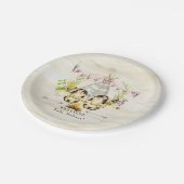 BOHOの女の子のベビーシャワーのハリネズミの冒険は待ちます ペーパープレート (アングル)