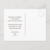 Bohoの新モダンしいアドレスを移動した 案内ポストカード (裏面)