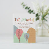 Bohoの新モダンしいアドレスを移動した 案内ポストカード (スタンド正面)