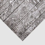 Bohoの木製白く素朴なdreamcatcherの花柄の落書き 薄葉紙 (詳細)