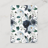 Bohoの枝角海軍花のベビーシャワーのおむつのラッフル エンクロージャーカード (裏面)