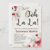 Bohoの樺の木のランジェリーのシャワーの招待状5x7 招待状 (正面)