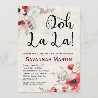 Bohoの樺の木のランジェリーのシャワーの招待状5x7 招待状