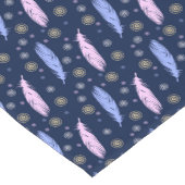 Bohoの民族の羽 ショートテーブルランナー (コーナー)