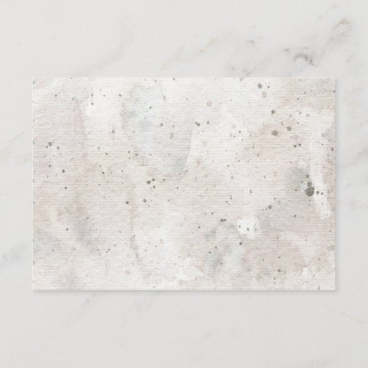 bohoの水彩画の花のシャワーのおむつの思考 エンクロージャーカード (裏面)