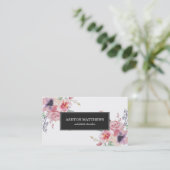 Bohoの水彩画の花花束 名刺 (スタンド正面)