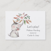 Bohoの水彩画象によってはお母さん呼出しが開花します コーリングカード (正面)