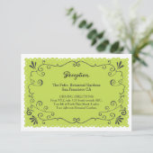 Bohoの渦巻、カール、旗及び仲の良い恋人同士の結婚 エンクロージャーカード (スタンド正面)