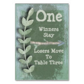 Bohoの矢のBuncoのテーブルカード#1 テーブルナンバー (正面)