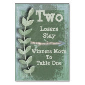 Bohoの矢のBuncoのテーブルカード#2 テーブルナンバー (裏面)