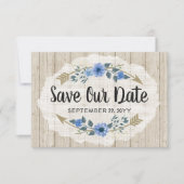 Bohoの矢印と素朴フローラの日付を保存結婚する セーブザデート (正面)