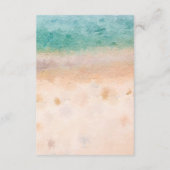 bohoの砂浜場面結婚式の情報カード エンクロージャーカード (裏面)