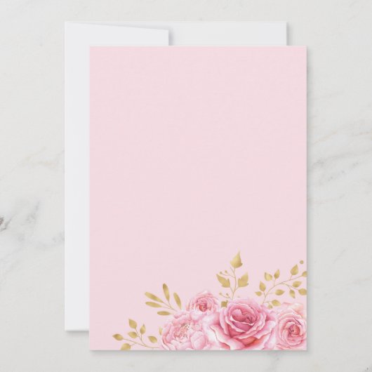 Bohoの種族のピンクのバラのDreamcatcherのスランバー・パーティー 招待状 (裏面)