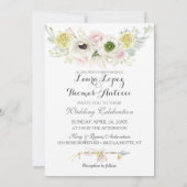 Bohoの種族の夢のキャッチャーの水彩画のピンクの黄色 招待状 (裏面)