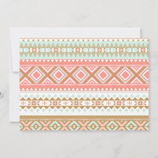 Bohoの種族の野生の1つの女の子の第1誕生日の写真 招待状 (裏面)