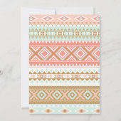 Bohoの種族の野生の1つの女の子の第1誕生日の招待状 招待状 (裏面)