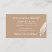 Bohoの素朴詳細結婚エンクロージャカード エンクロージャーカード (裏面)