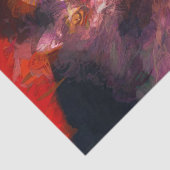 Bohoの紫色のオレンジファンキーでカラフルなヒッピーの虎猫猫 薄葉紙 (詳細)