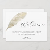 Bohoの結婚ウェルカムバッグ挿入カード (正面/裏面)