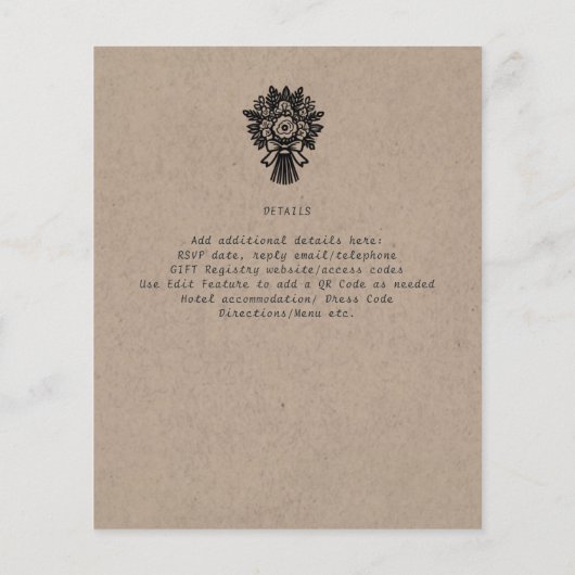 Bohoの結婚マンガ新郎新郎手描き (裏面)