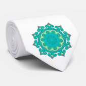 Bohoの結婚式の曼荼羅|のボヘミアの水のターコイズ ネクタイ (ロール)