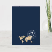 Bohoの結婚旅行先パスポート世界地図 招待状 (裏面)