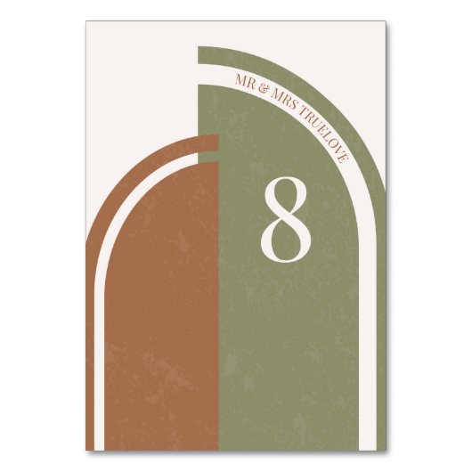 Bohoの結婚Archテーブル番号 テーブルナンバー (正面)