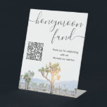 Bohoの結婚Joshua Tree Honeymoon Fund QRコード 台座サイン<br><div class="desc">Boho'結婚s Joshua Tree Honeymoon Fund QRコードペデスタルサイン：あなたのhoneymoon fund QRコードを表示するに結婚は、boho'sのための完璧なサイン結婚。</div>