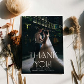 Bohoの縦型結婚写真ありがとう サンキューカード