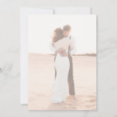 Bohoの羽とスエレガントクリプトの結婚写真 招待状 (裏面)