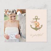 Bohoの航海の写結婚真ありがとう ポストカード (正面)