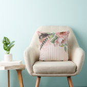 Bohoの花および羽 クッション (椅子)