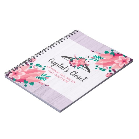 Bohoの花のハンガーの戸棚のファッションのブティック ノートブック (左側)